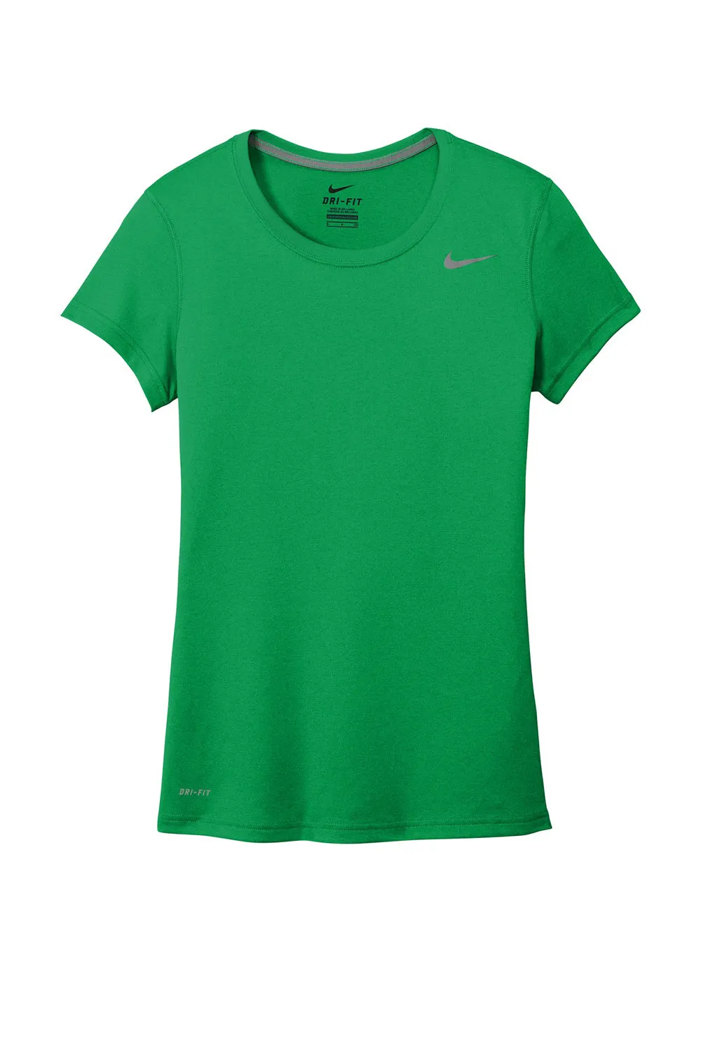 Nike Womens Legend Dri-Fit Moisture Wicking Short Sleeve Crewneck T-Shirt - Apple Green - Closeout