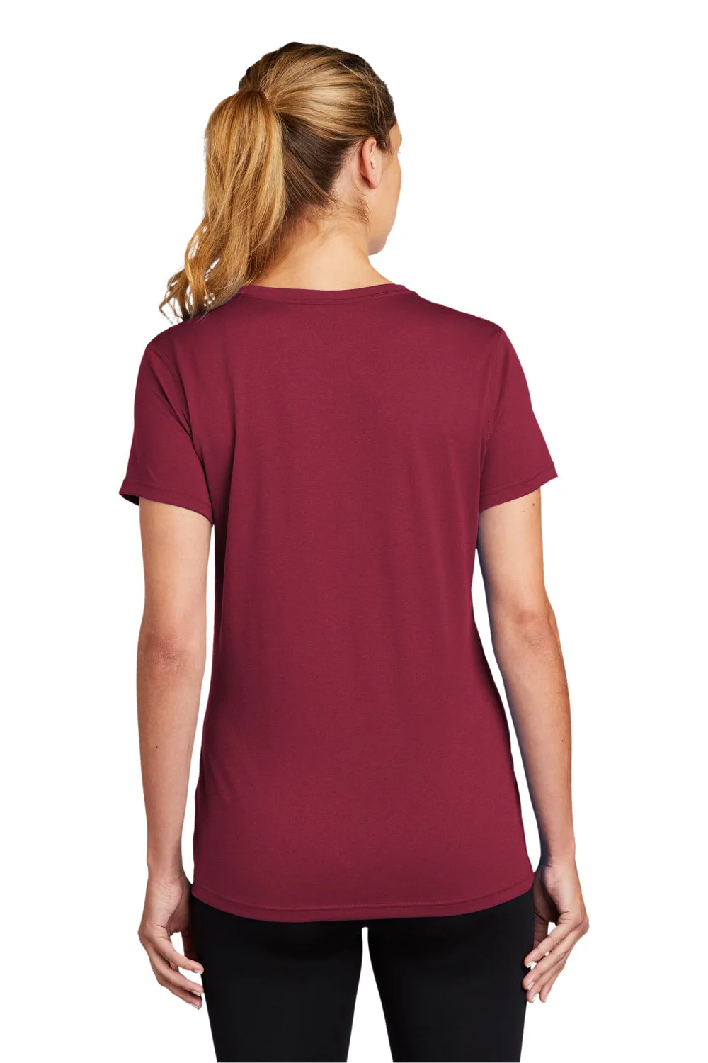Nike Womens Legend Dri-Fit Moisture Wicking Short Sleeve Crewneck T-Shirt - Team Maroon - Closeout