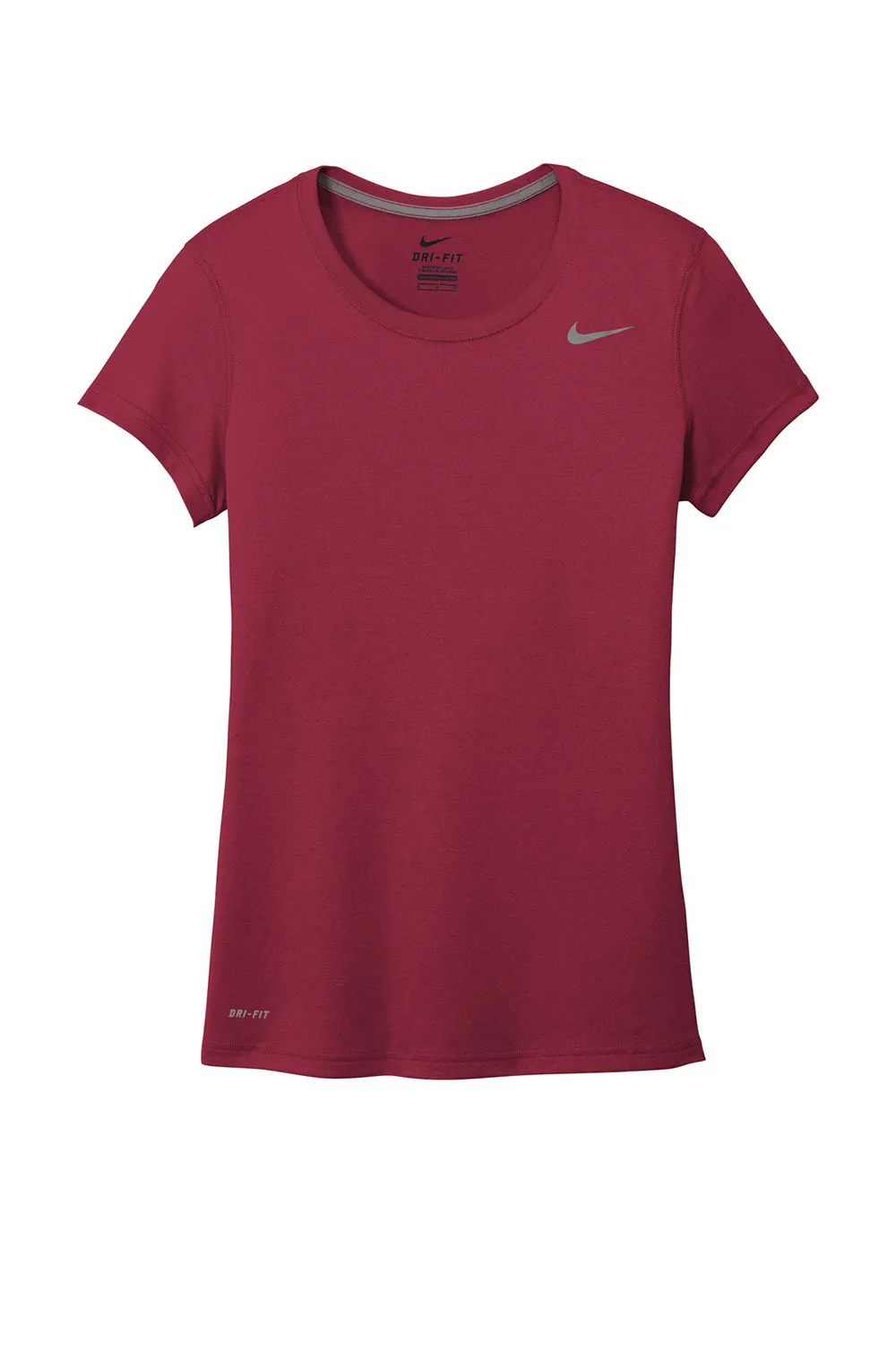 Nike Womens Legend Dri-Fit Moisture Wicking Short Sleeve Crewneck T-Shirt - Team Maroon - Closeout
