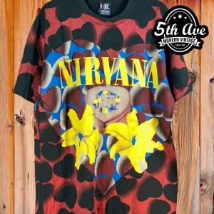 Nirvana Heart-Shaped Box - AOP all over print New Vintage Band T shirt