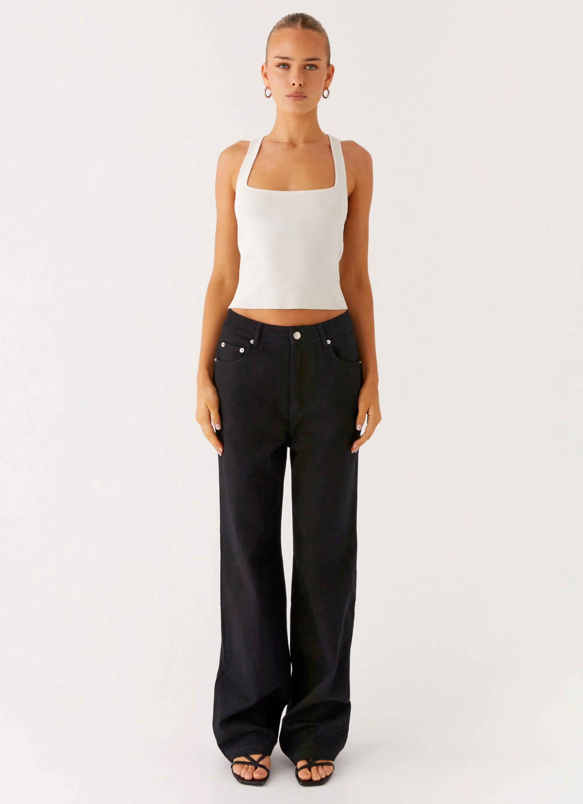 Back Again Straight Leg Denim Jeans - Black Eco Dye Process