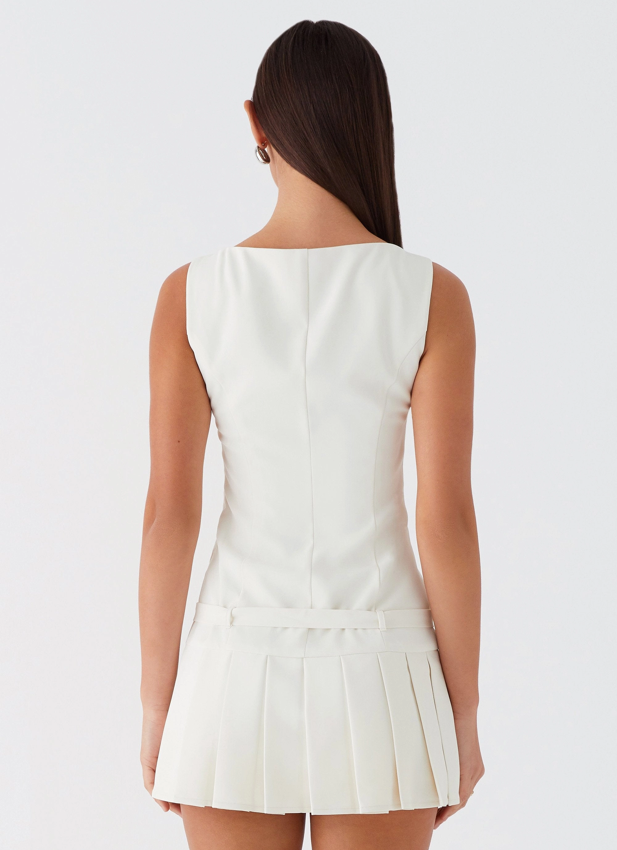 Effortless Comfort Easy Texture No More Excuses Belt Mini Dress - Ivory