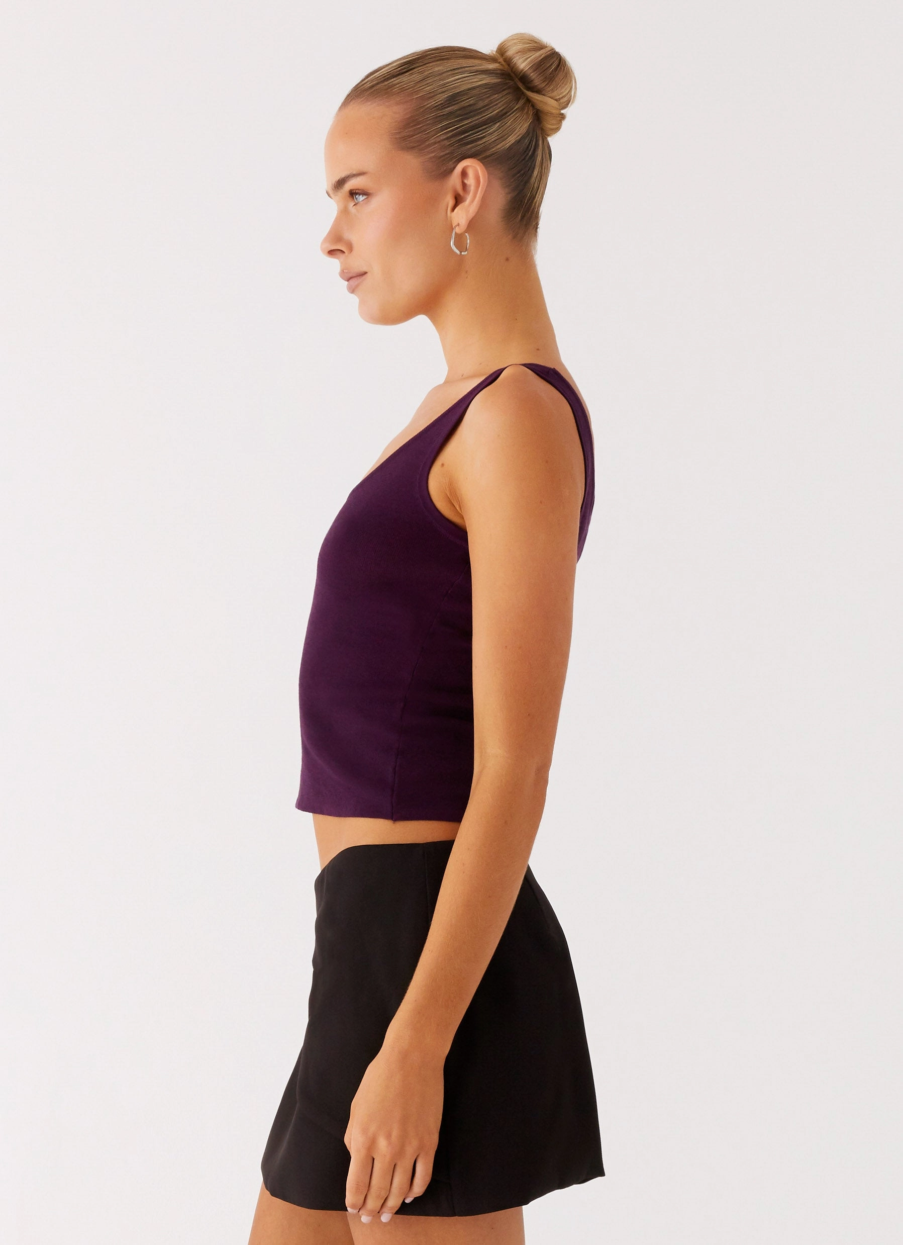 No Signal Knit Top - Plum RecycledPolyester