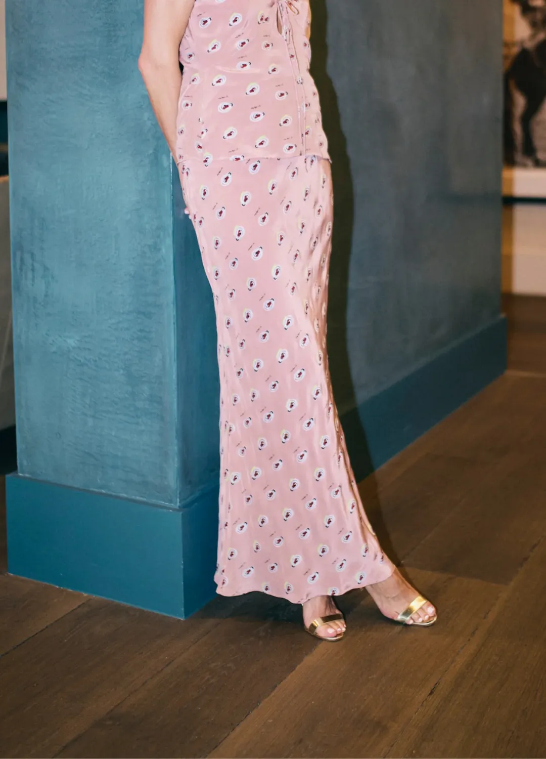 Everyday Must-have MASON by MASON'S DAUGHTER | Esme Skirt, Rose Oyster Printed Silk Crepe de Chine