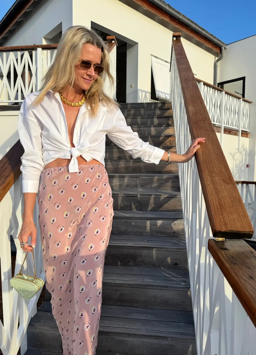 Chill Comfort Fit Thermal Insulation Layer MASON by MASON'S DAUGHTER | Esme Skirt, Rose Oyster Printed Silk Crepe de Chine