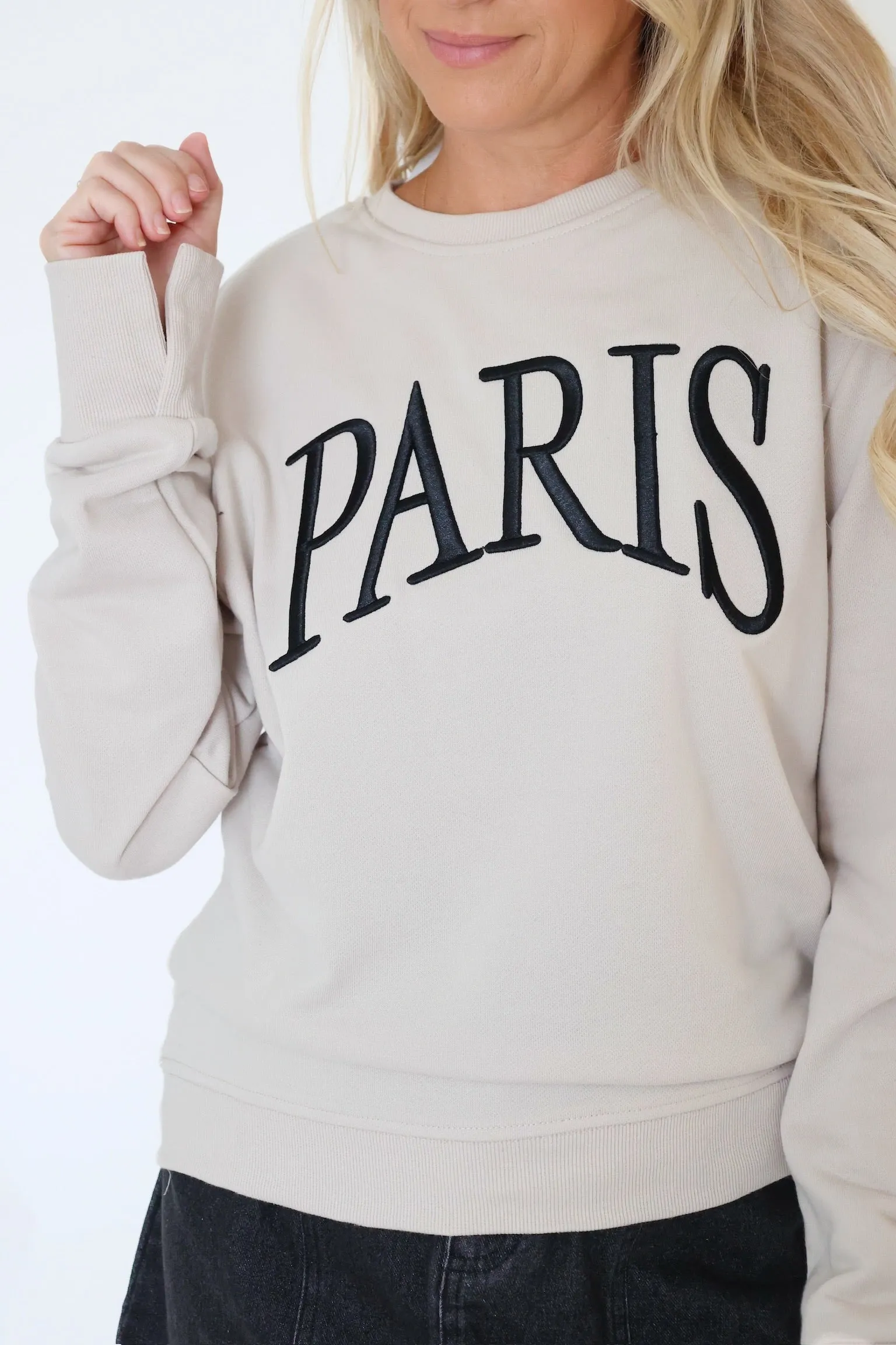 Paris Girl Sweatshirt Soft Knit