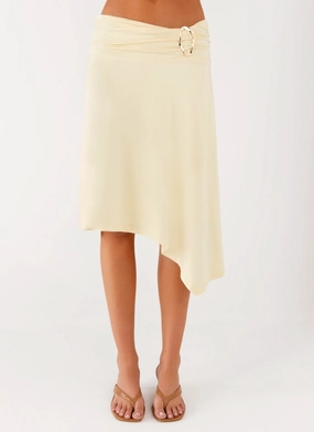 Eco Friendly Material Windproof Design Brisa Midi Skirt - Butter