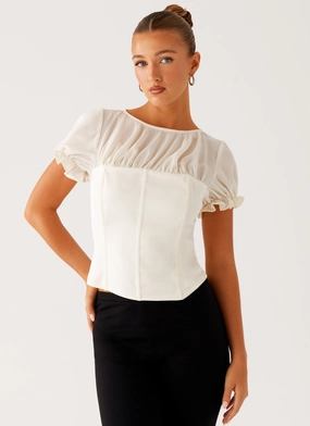 Avalee Top - Ivory OdorResistant Contemporary Cut