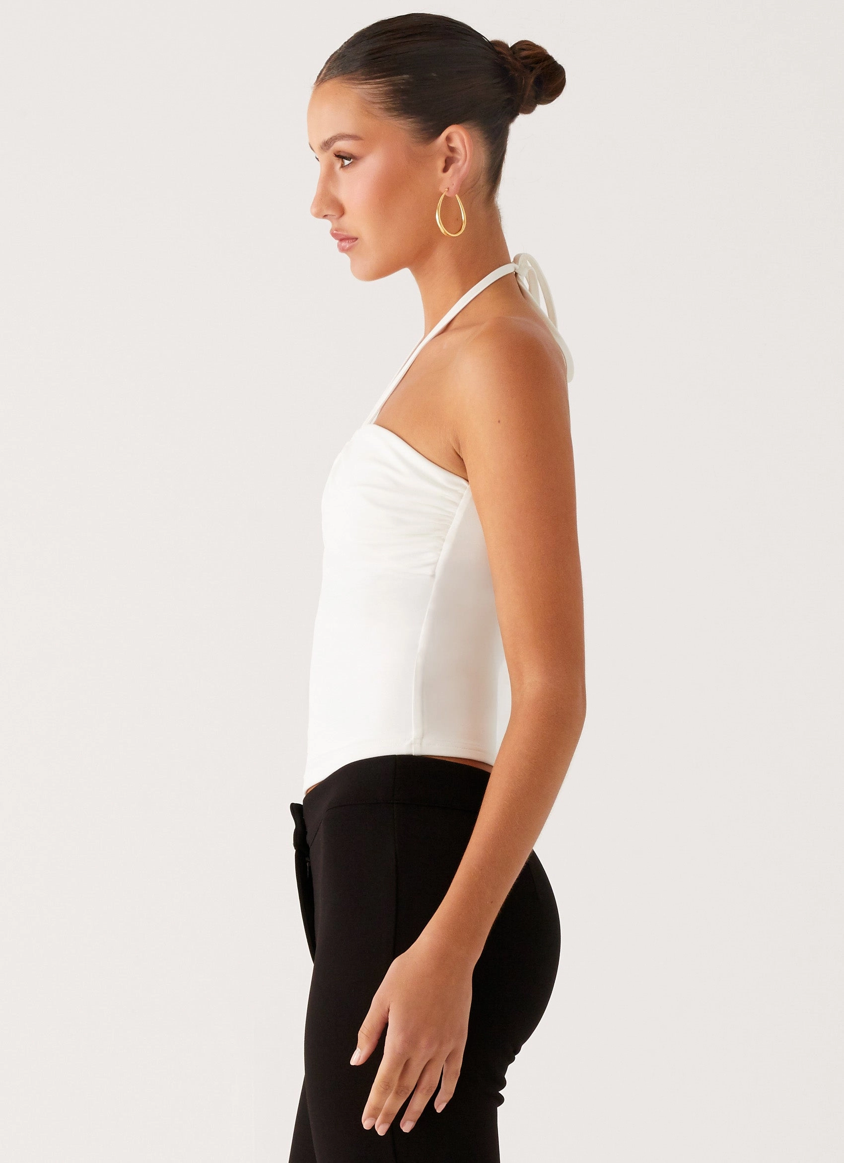Good Thing Halter Top - White Low Impact Manufacturing