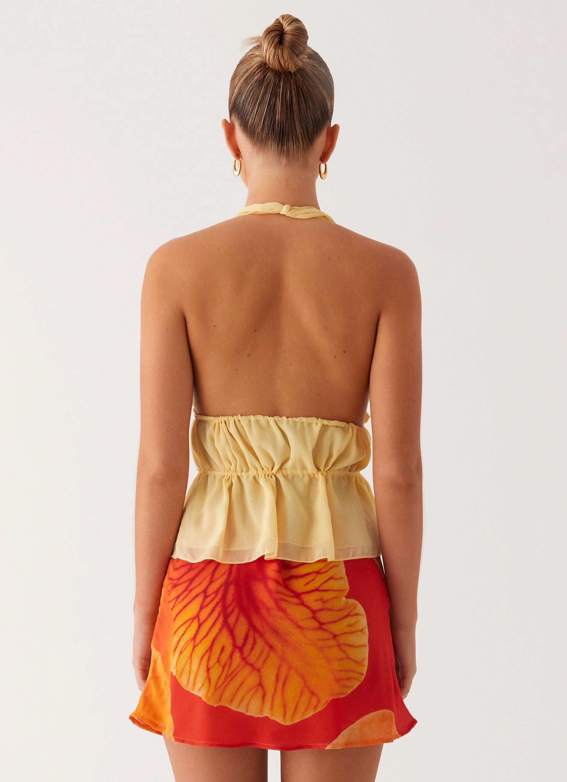 Breezy Palms Mini Skirt - Serene Orange Active Wear