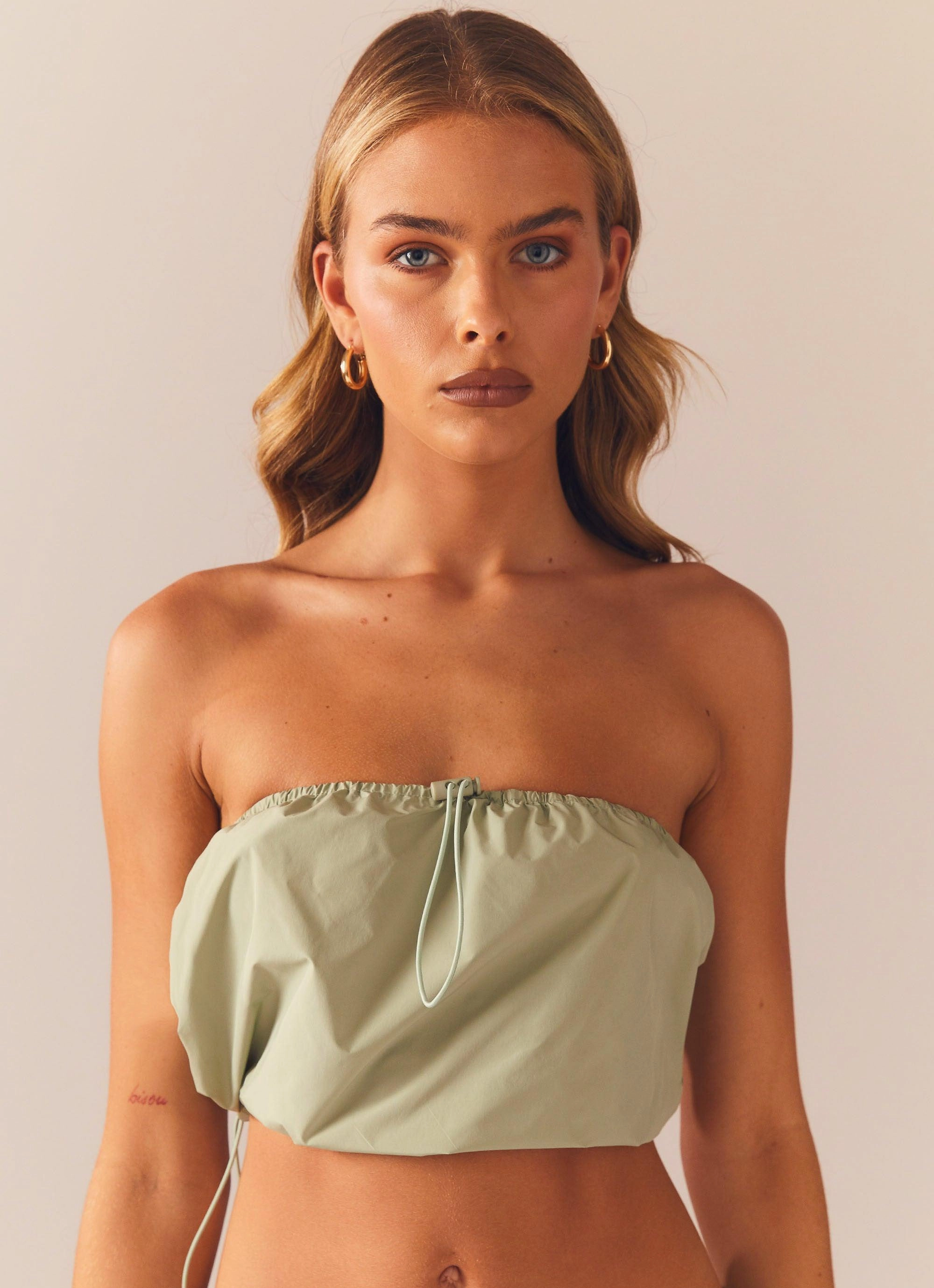 Acid House Drawstring Top - Fern FadeResistantTechnology