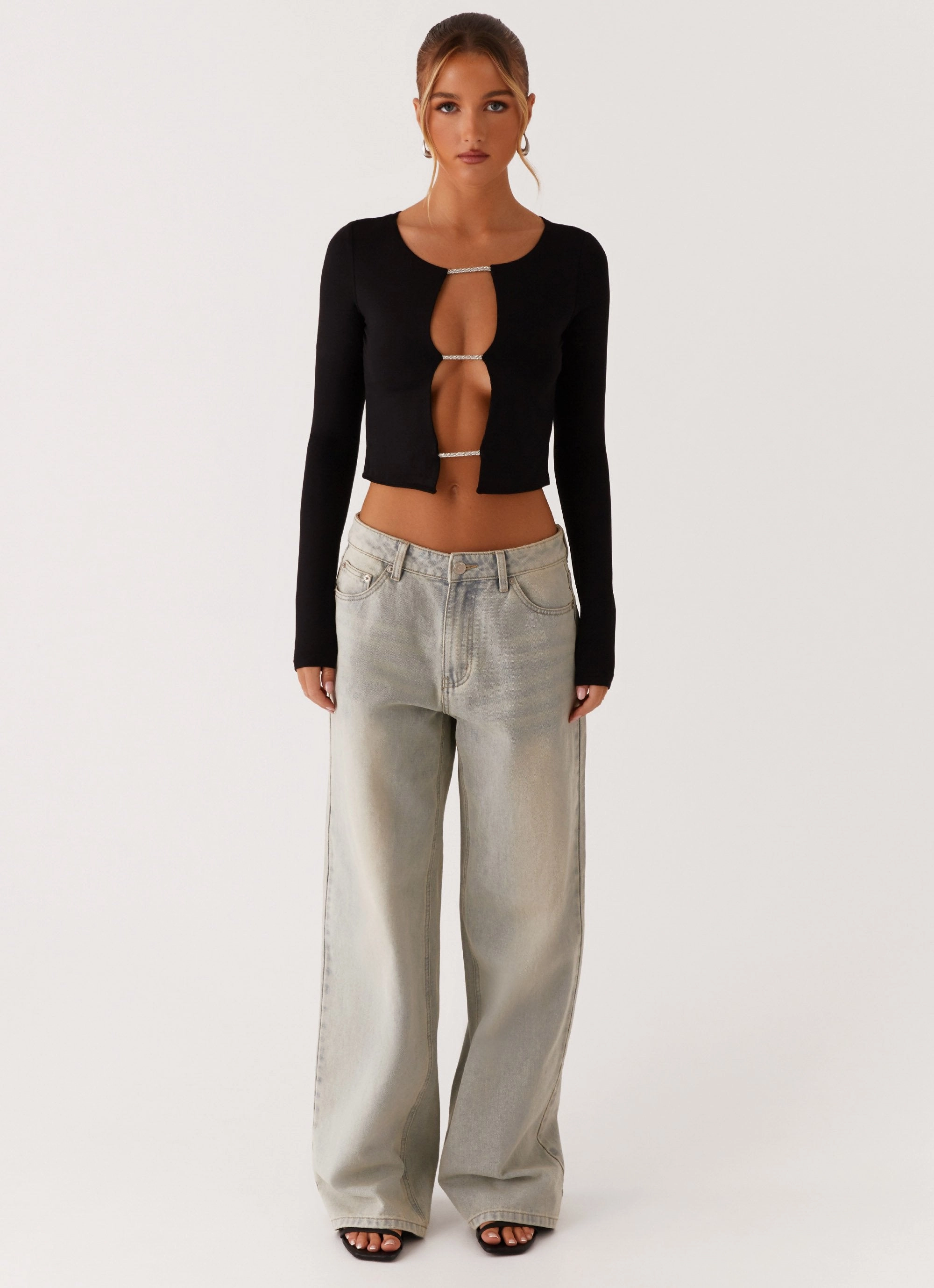 Pippa Top - Black FrictionReducing Interlock Weave