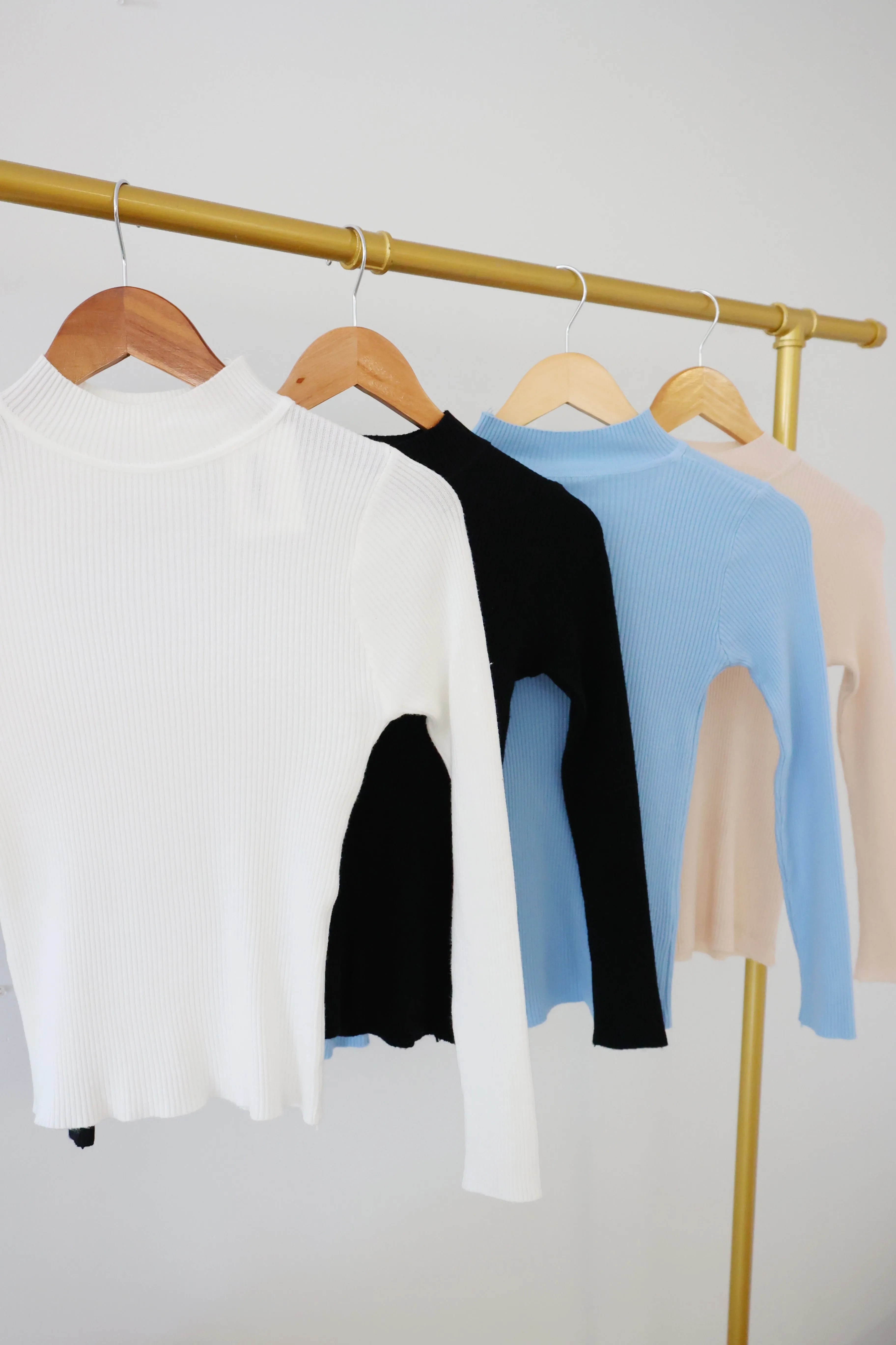 AntiStatic Treatment Smooth Stitching Ribbed Elegance Turtleneck(FINAL SALE)