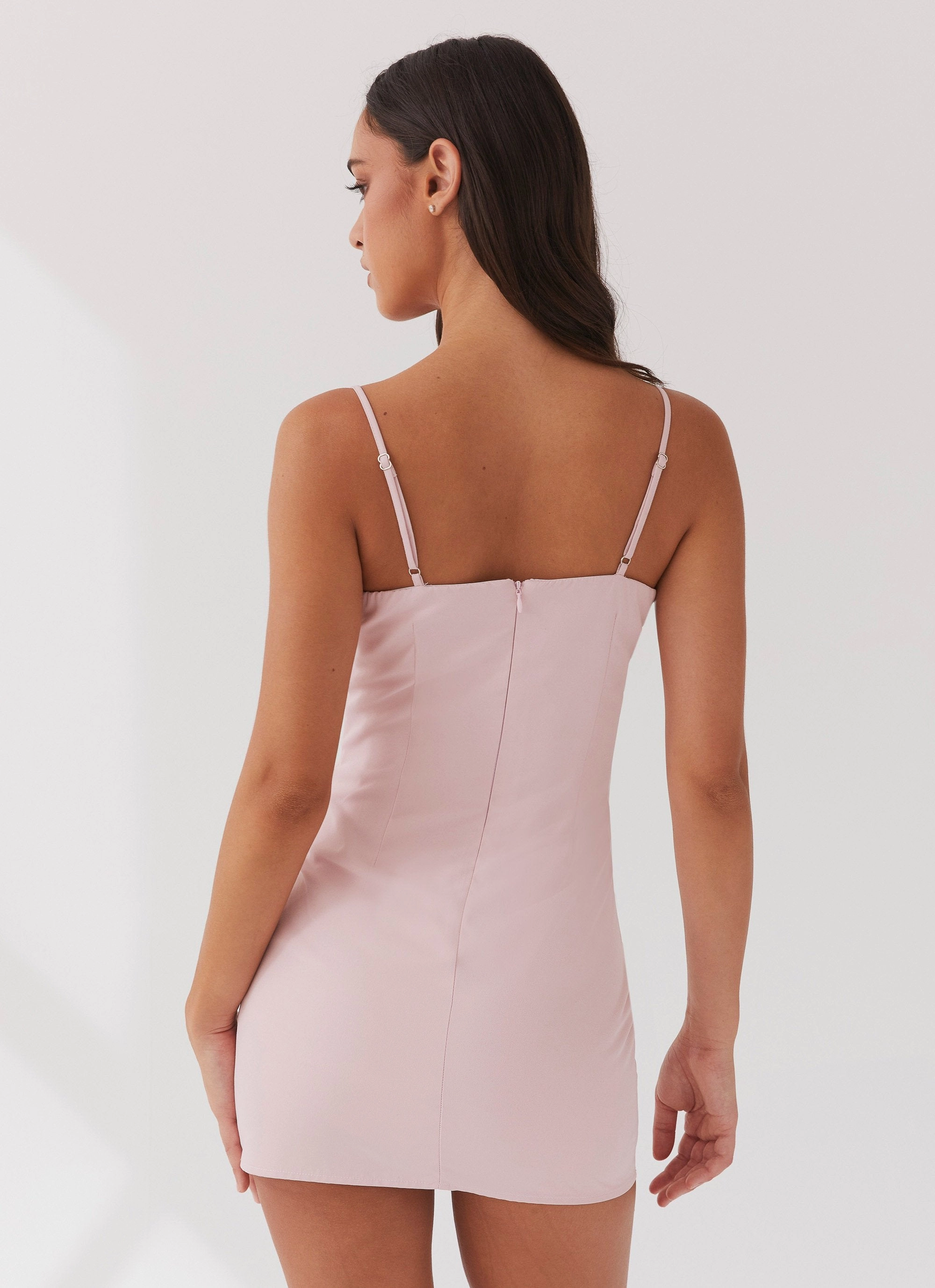 Lounge Fit Grab Now Christina Lace Up Mini Dress - Lavender