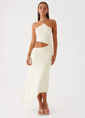 Tasha Maxi Dress - Lemon Daywear Comfort Travel Staple