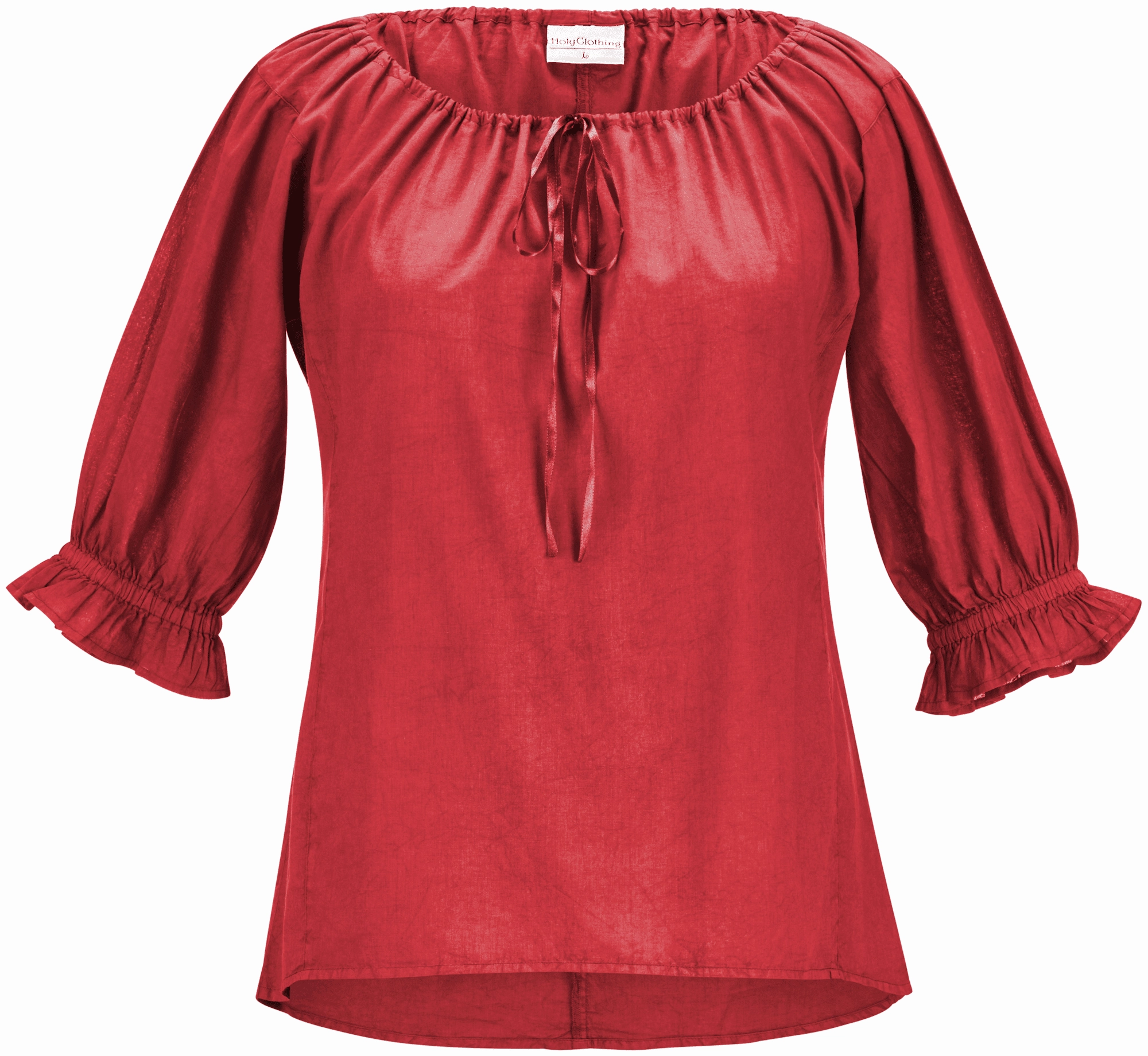 Eco Conscious Packaging Moisture Wicking Technology Brigid Tunic Limited Edition Poppy Red