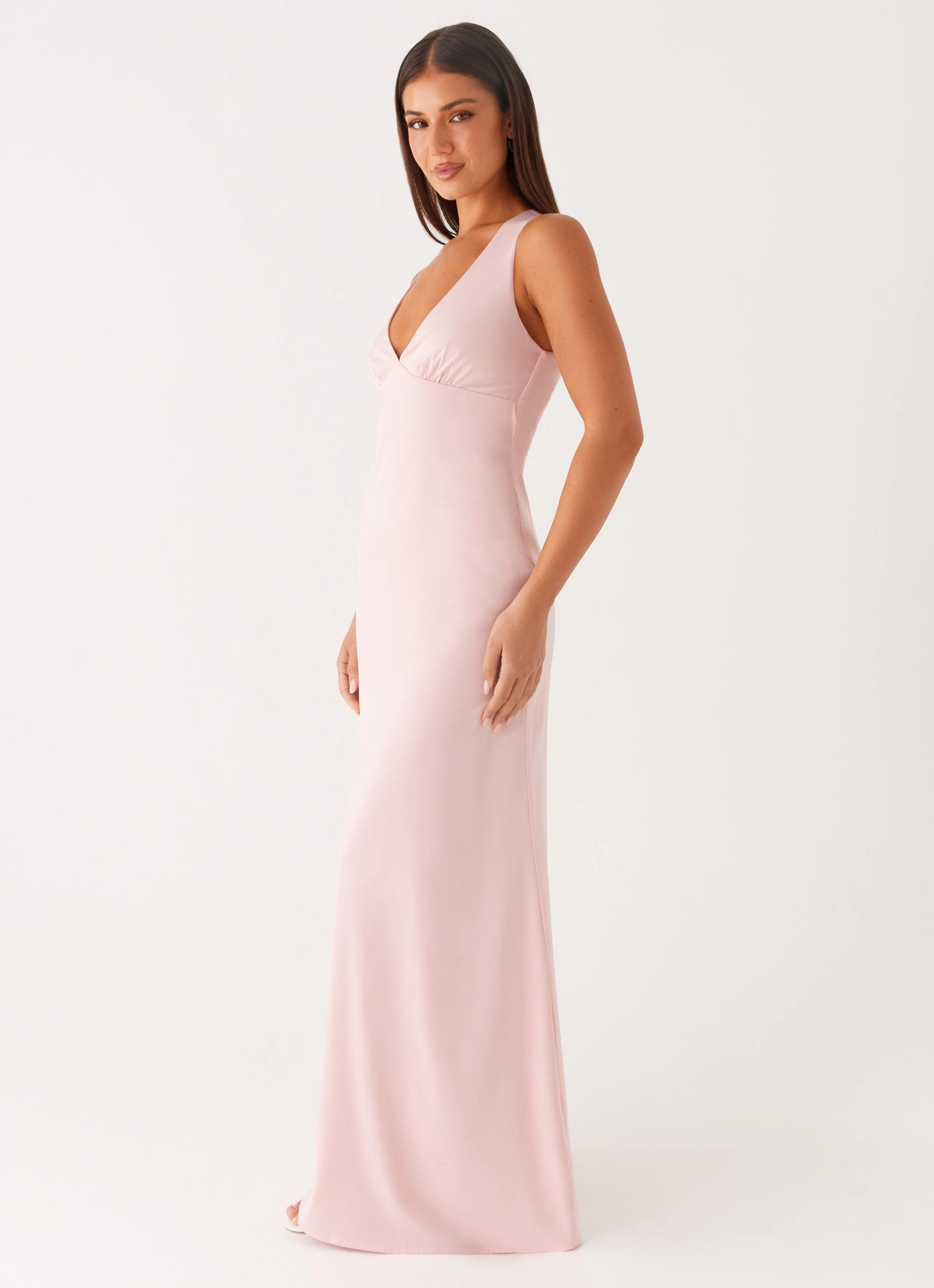 Chic Comfort Wear Desi Halterneck Maxi Dress - Pink