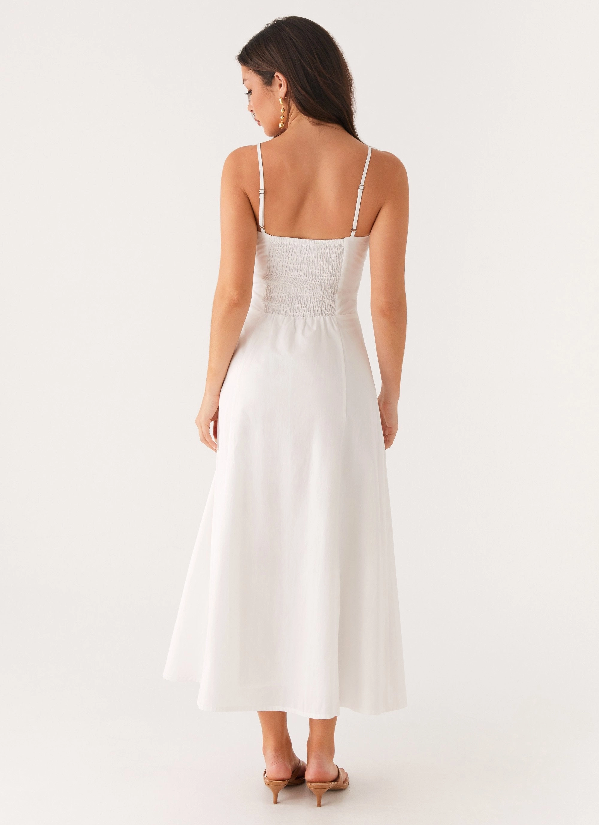 Noosa Midi Dress - White Ready Anytime Bare Glow