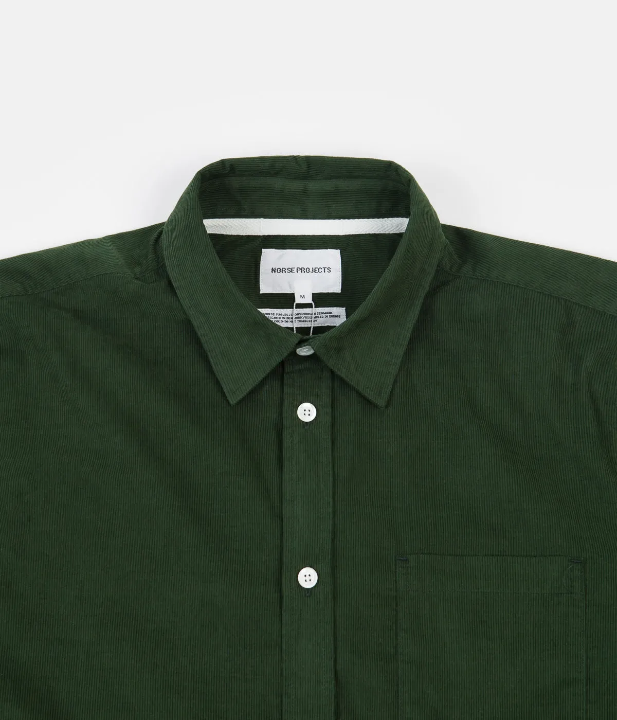 Norse Projects Osvald Corduroy Shirt - Dartmouth Green