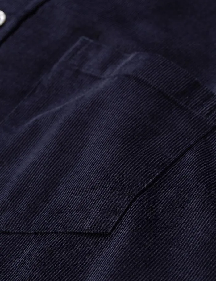 Norse Projects Osvald Shirt (Cord) - Dark Navy Blue