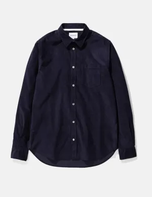 Norse Projects Osvald Shirt (Cord) - Dark Navy Blue