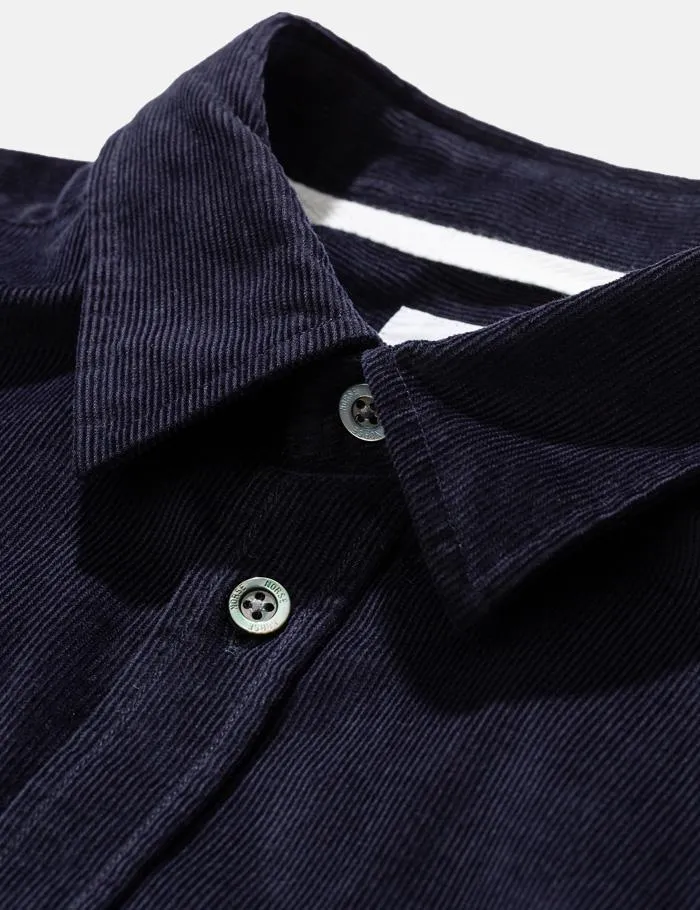 Norse Projects Osvald Shirt (Cord) - Dark Navy Blue
