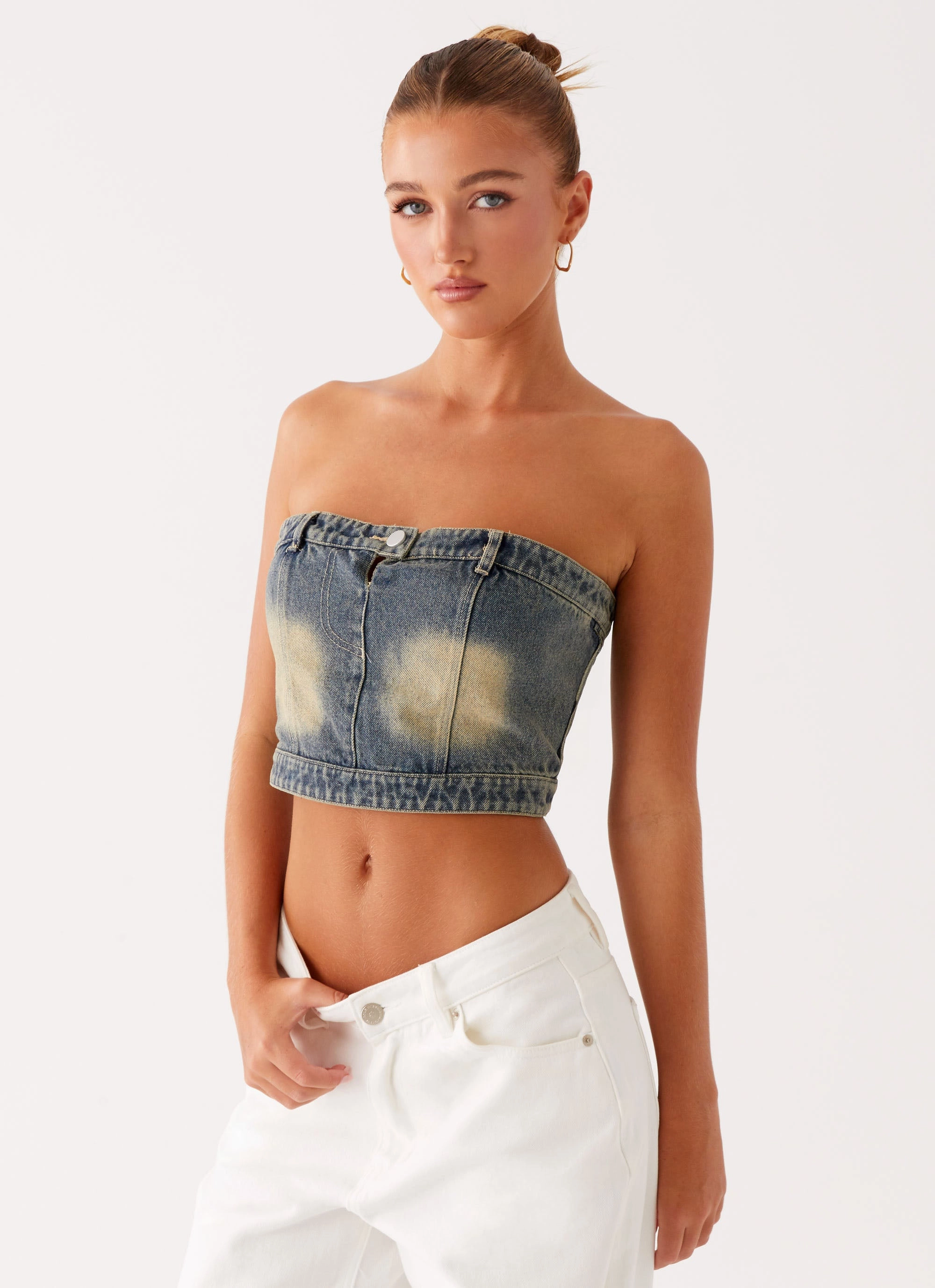 Not Like Us Denim Top - Vintage WrinkleFree Structure LowMaintenance