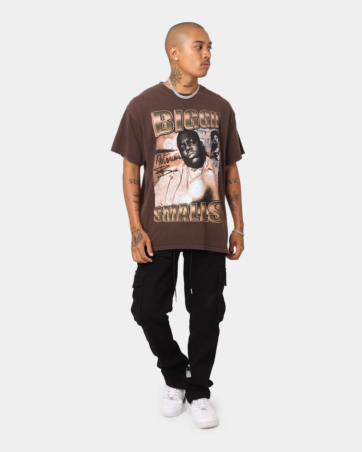 Notorious B.I.G Sepia Baby T-Shirt Washed Brown