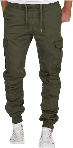 Nyybw Mens Hiking Cargo Pants - Fashion Joggers Cycling Sports Pants Casual Cargo Pants Gym Sweatpants Trousers Long Pants