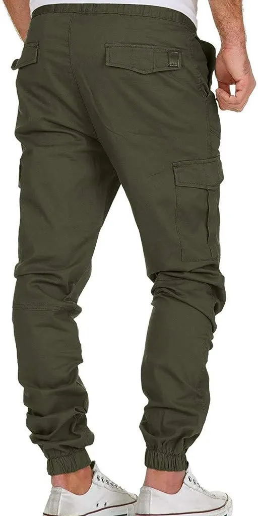 Nyybw Mens Hiking Cargo Pants - Fashion Joggers Cycling Sports Pants Casual Cargo Pants Gym Sweatpants Trousers Long Pants
