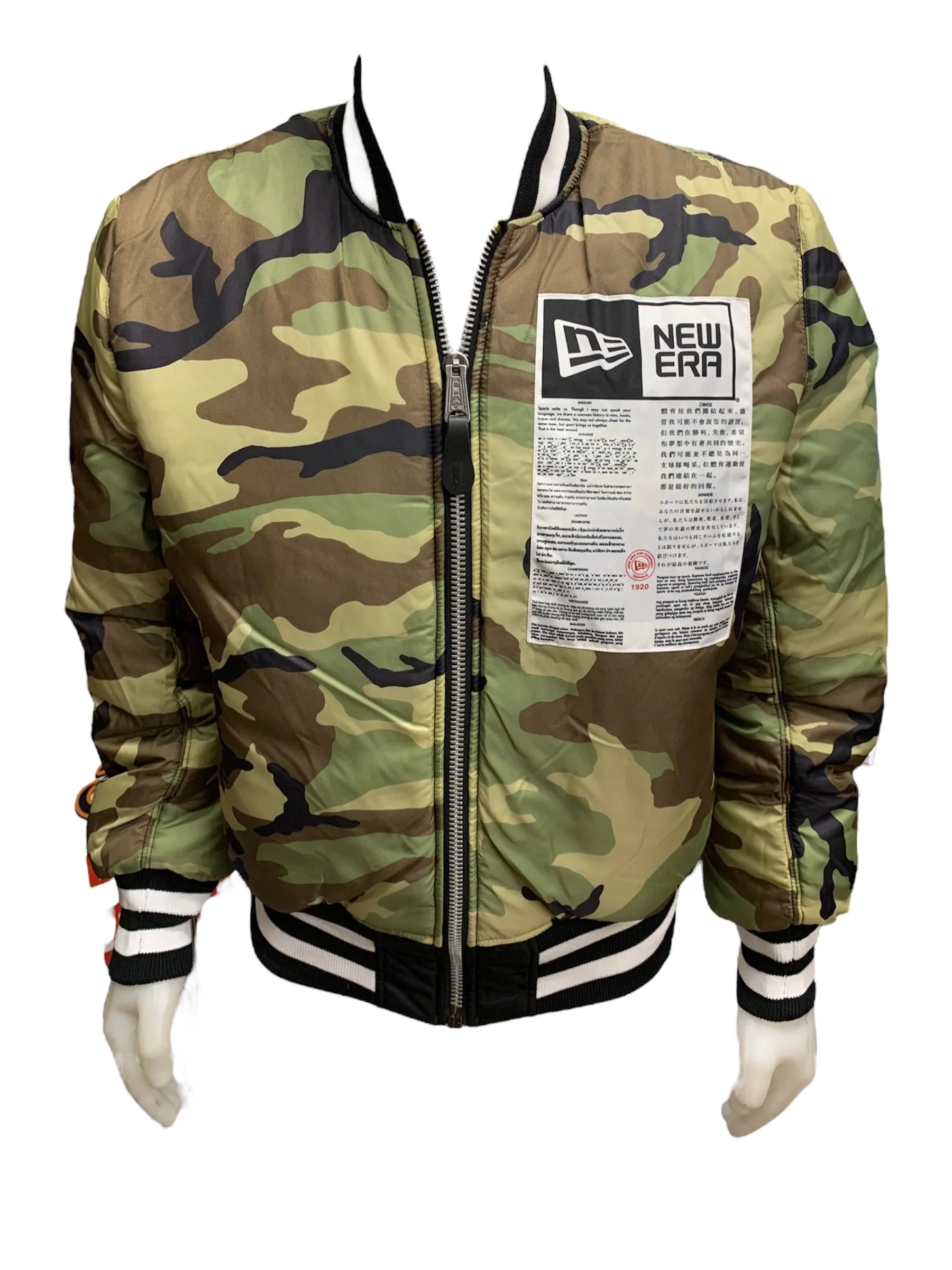 OAKLAND ATHLETICS MEN'S ALPHA INDUSTRIES REVERSIBLE BOMBER JACKET
