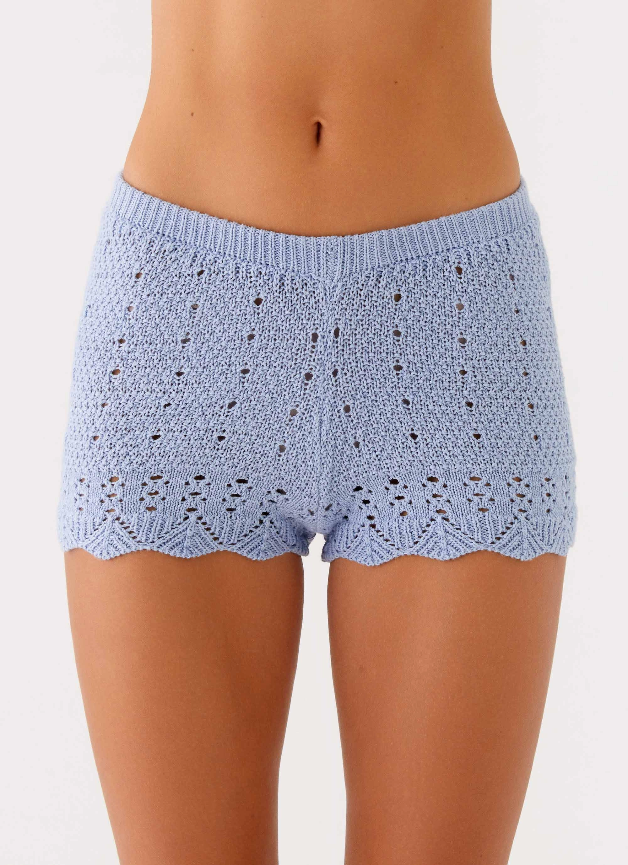 Comfy Motion FunctionalZipper Oakley Low Rise Mini Shorts - Blue