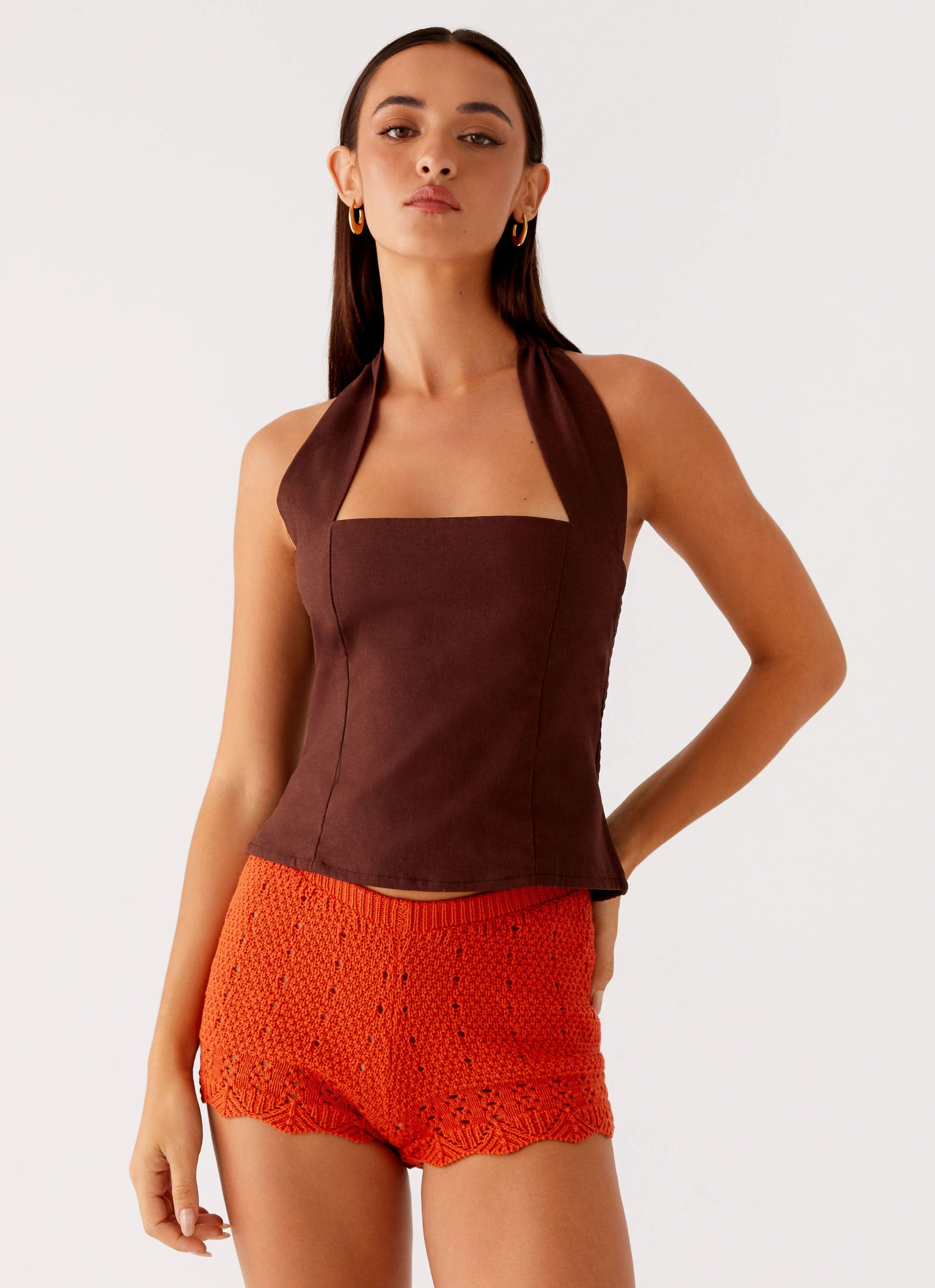 Comfort Cushioning Easy Pack Oakley Low Rise Mini Shorts - Orange