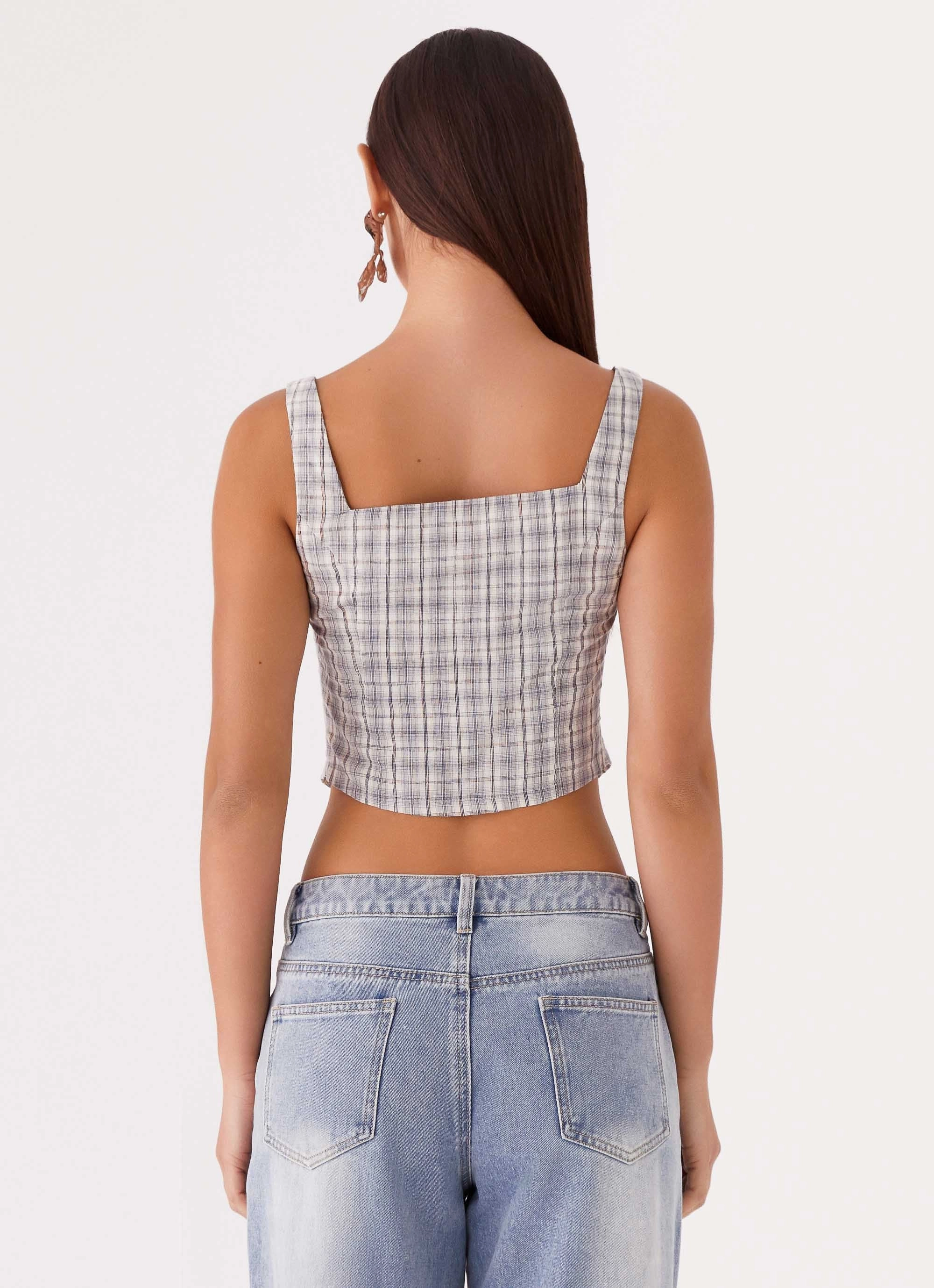 Oasis Dreams Tie Top - Check AllSeason Wearability