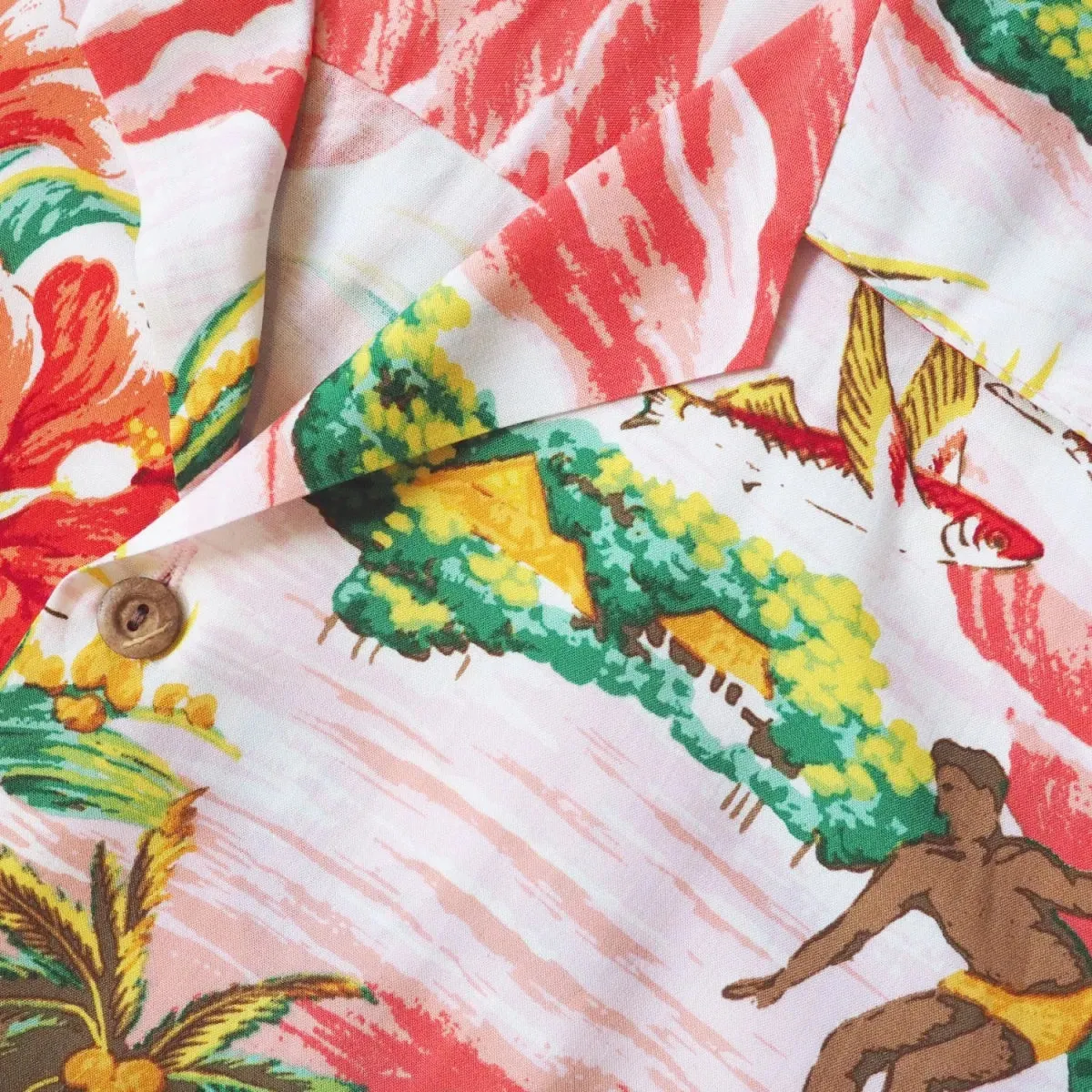 ocean life pink hawaiian boy shirt