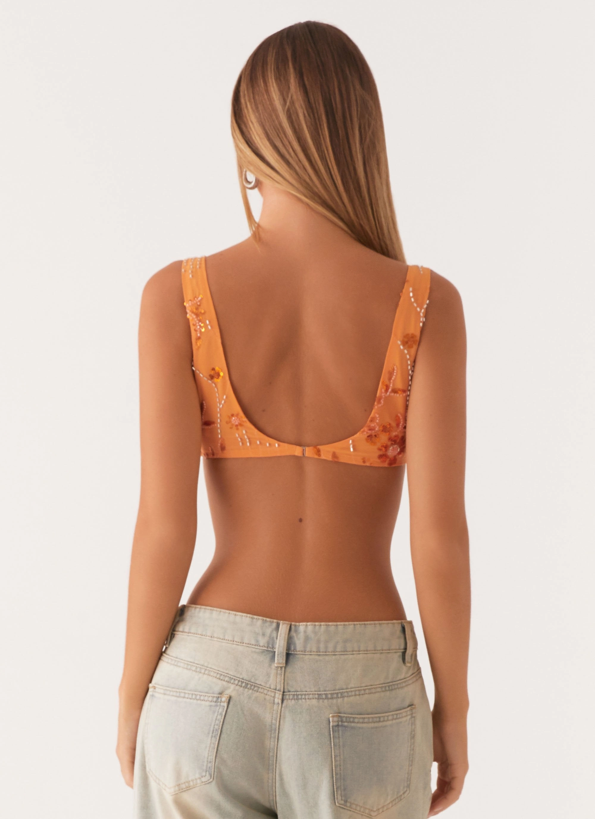 Relaxed Tank Mercer Sequin Bralette - Orange