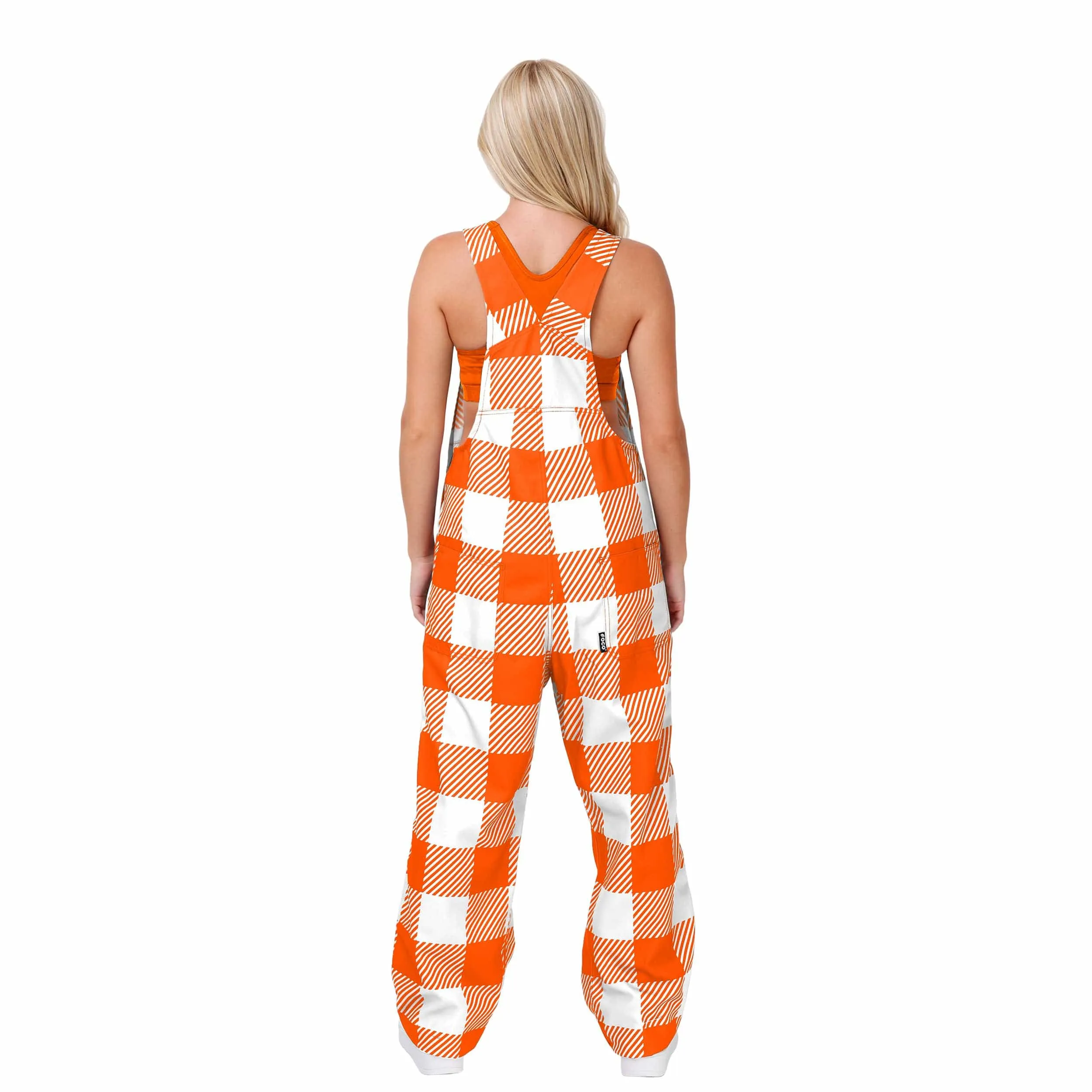 Oklahoma State Cowboys NCAA Womens Plaid Bib Overalls