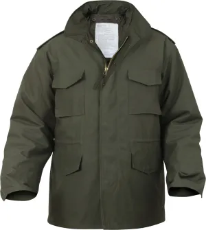 Olive Drab - Tactical M-65 Field Jacket Army Coat M1965 - Poly/Cotton with Liner
