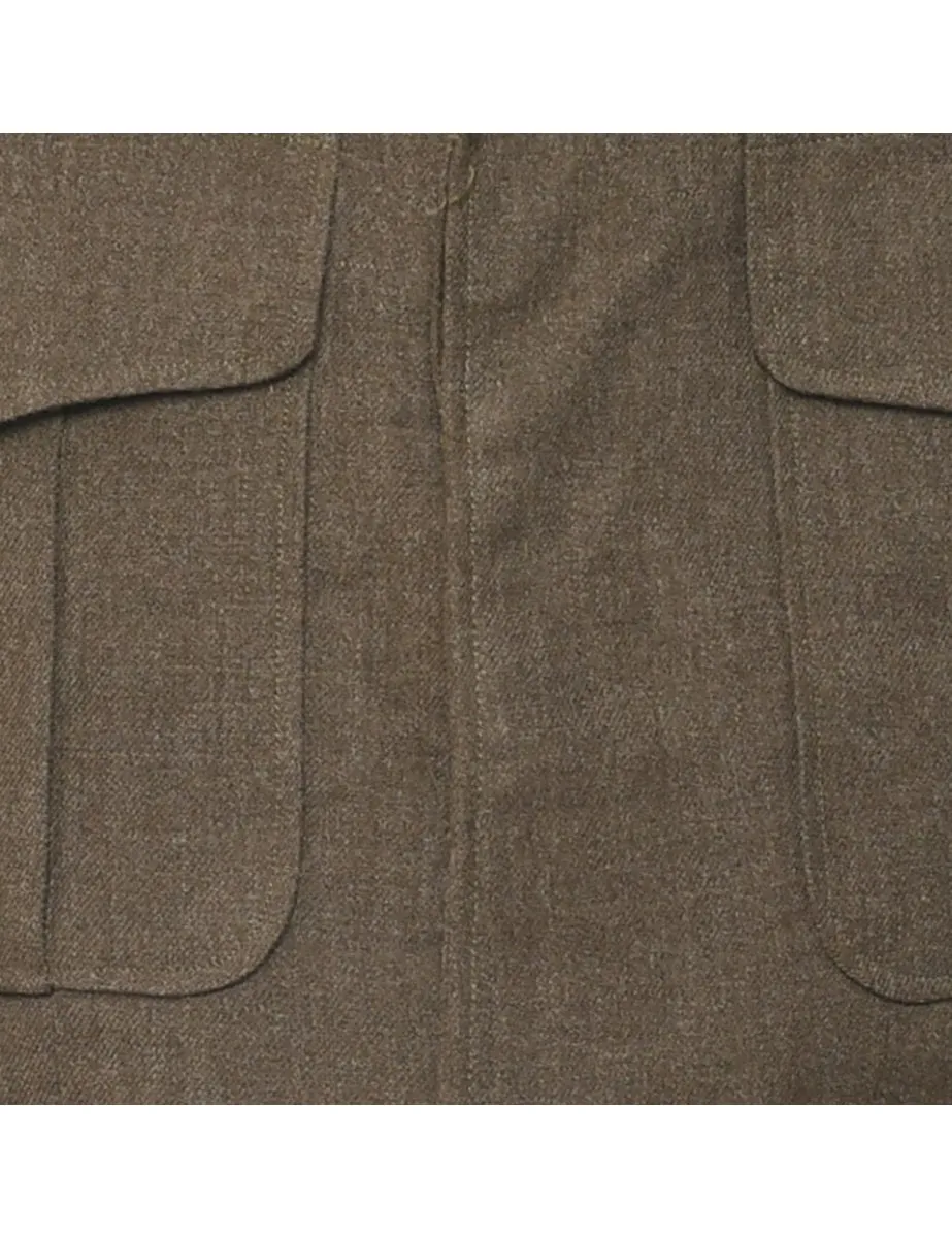 Olive Green Military Jacket - S