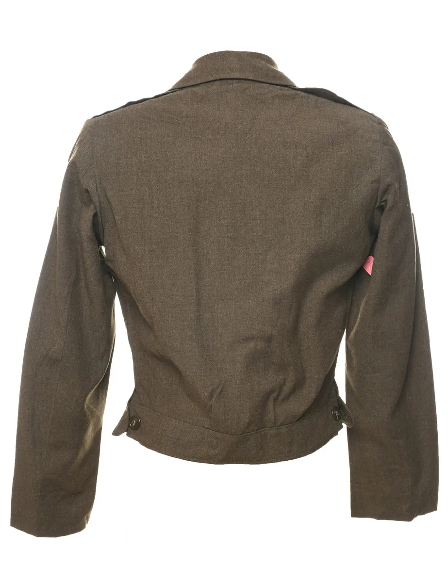 Olive Green Military Jacket - S