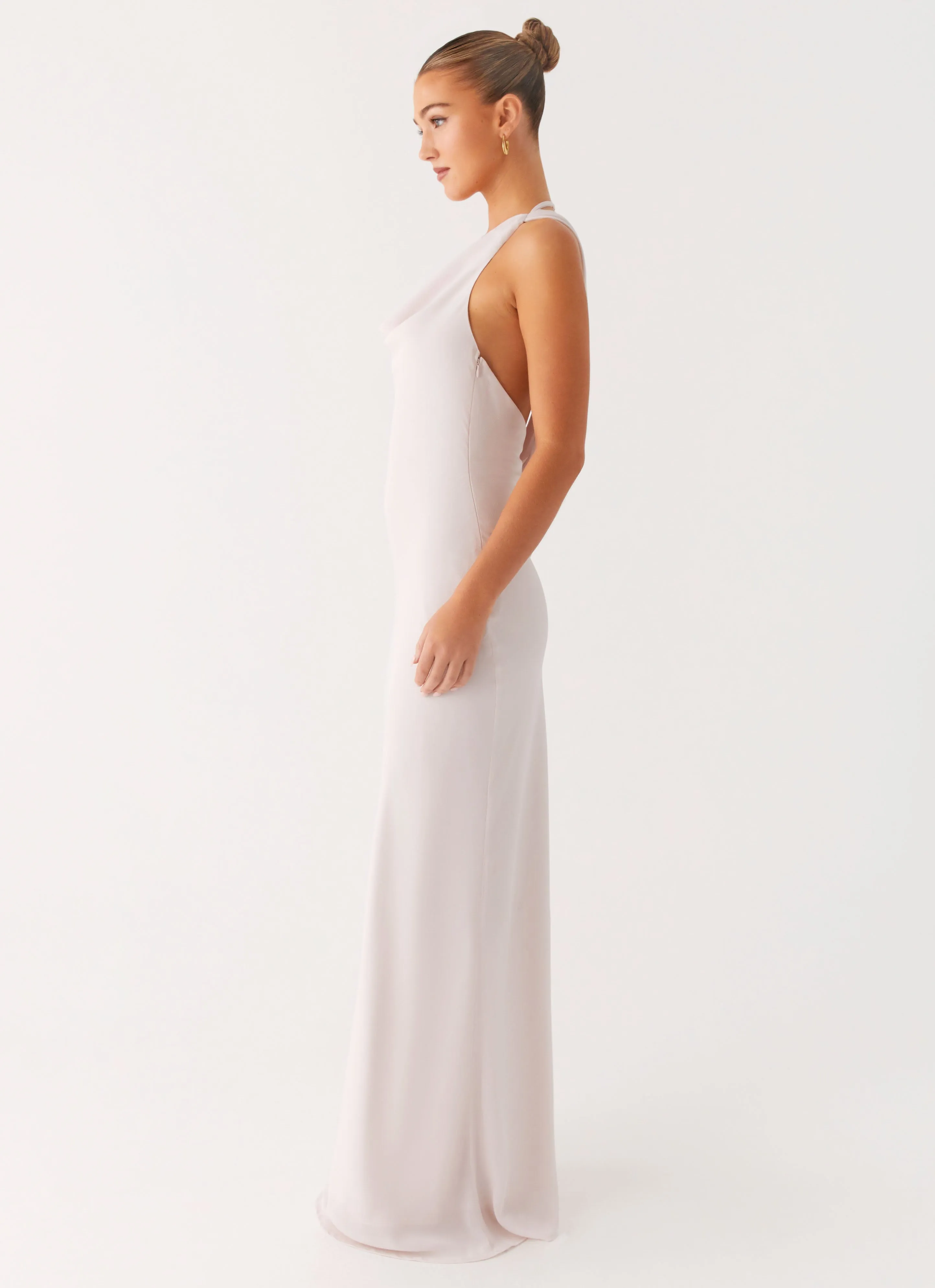 Opal Glow Maxi Dress - Off White Comfy Comfort Wrap style