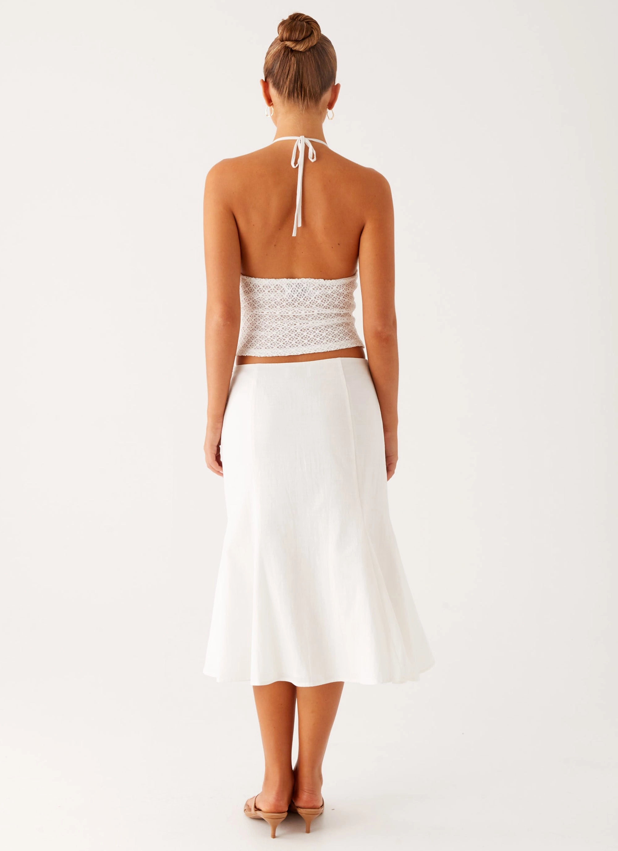 Olive Midi Skirt - Ivory Modular Pocket System