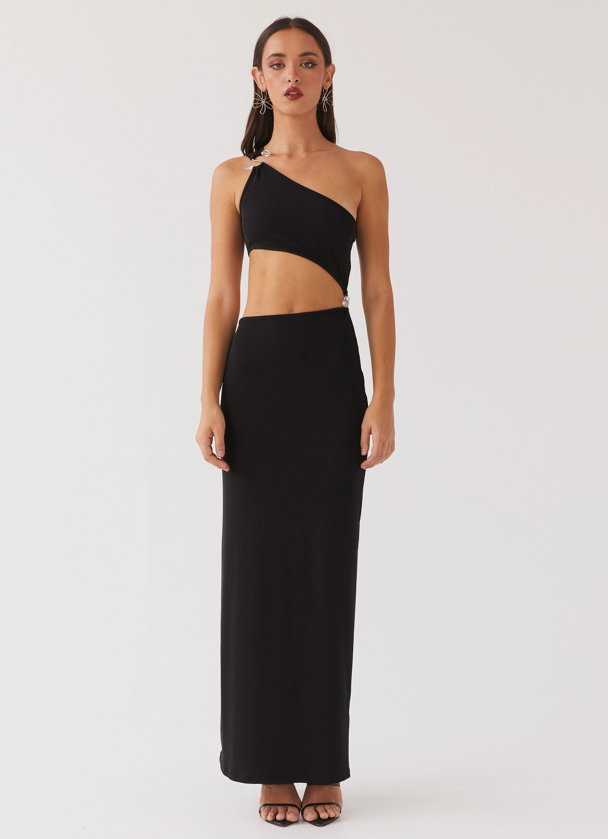 Slimming Shape On The Moon Maxi Dress - Black
