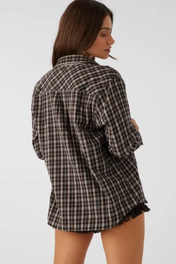O'Neill LOGAN FLANNEL RELAXED FIT SHIRT - CHOCOLATE