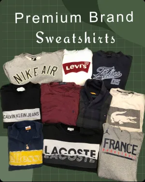 Only Premium Brand Sweatshirts including Polo Ralph Lauren Lacoste Nike Adidas and other brands