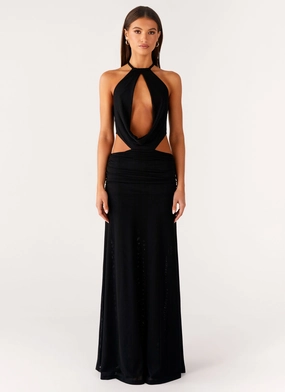 Only Love Maxi Dress - Black Tiered Skirt Comfortable and Flattering