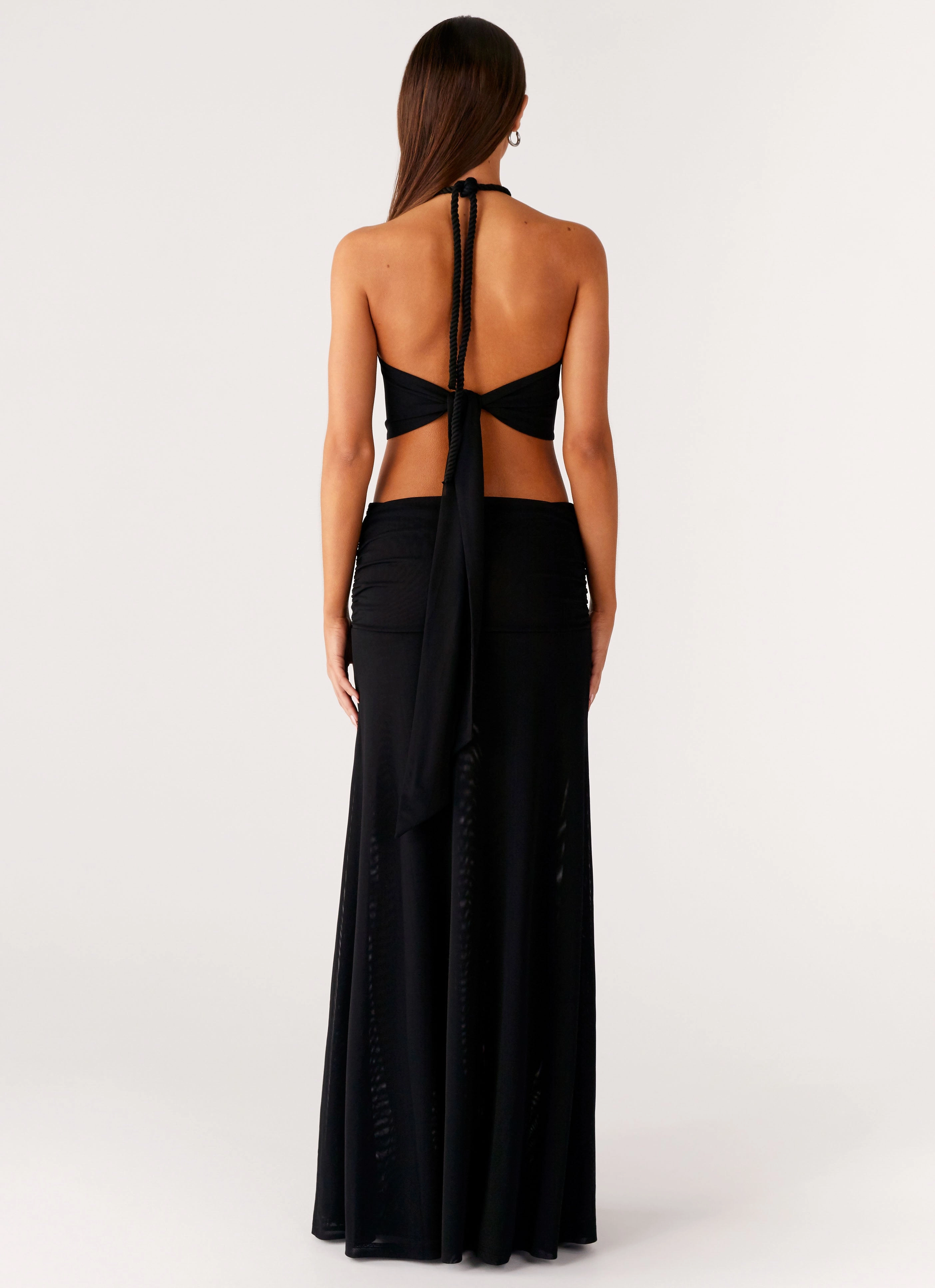 Only Love Maxi Dress - Black Lounge Feel Hip-Flattering