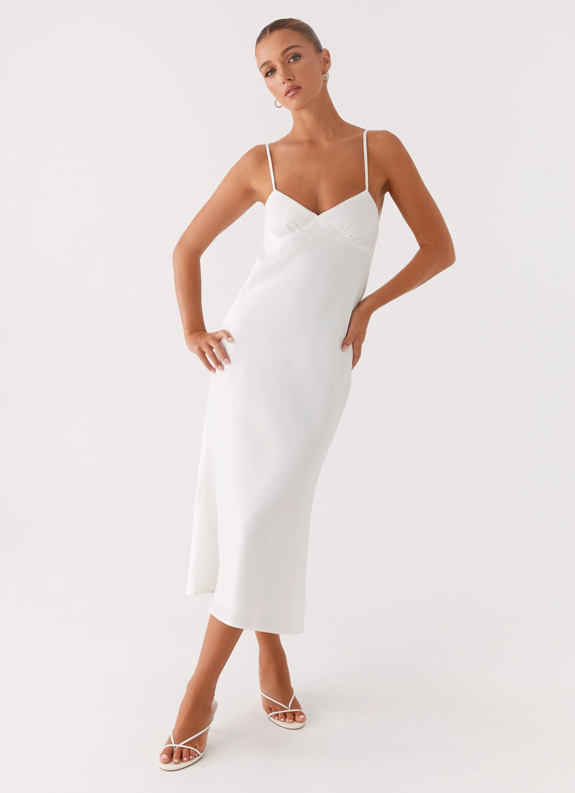 Smart and Chic Chic beachwear dress Bentley Midi Dress - White