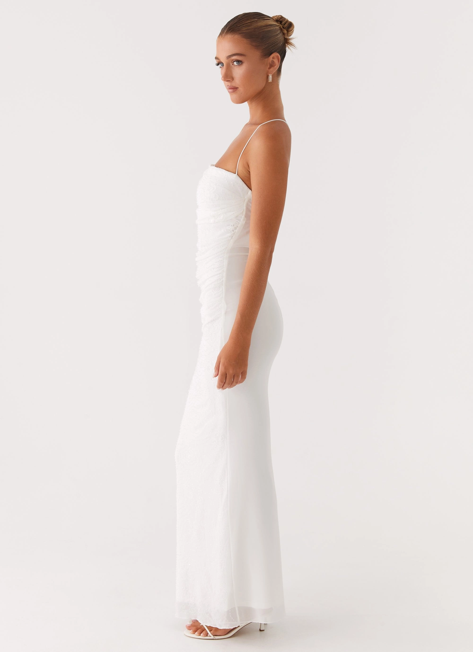 Paxton Beaded Maxi Dress - White Bright Appeal Seasonal Style