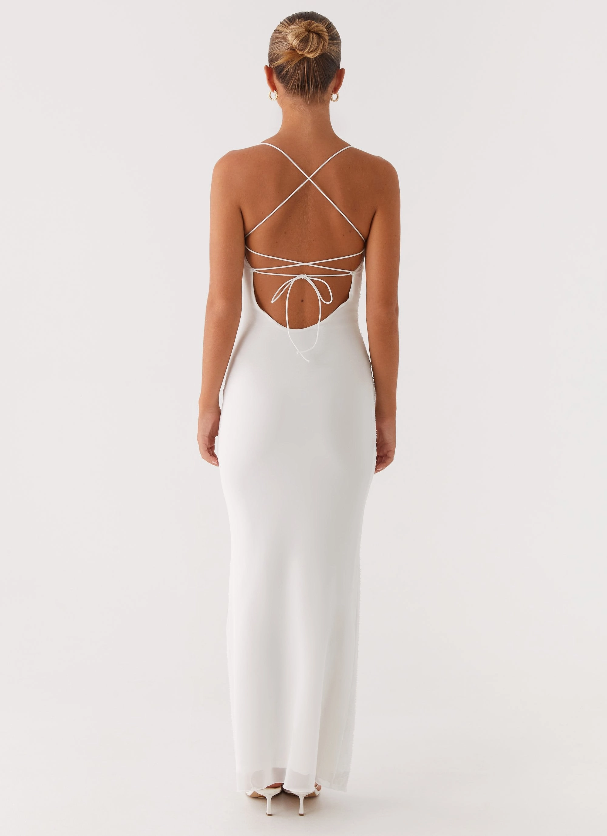 Simple Spirit Paxton Beaded Maxi Dress - White